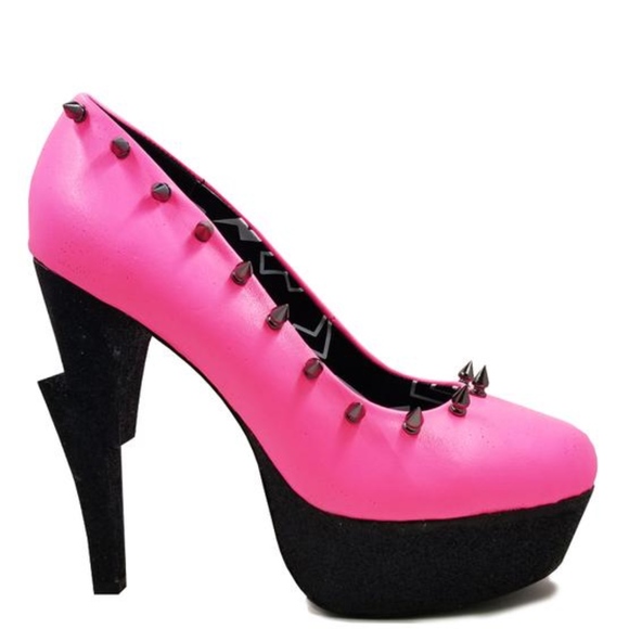 Rat Baby Shoes - Rat Baby Lightning Bolt Spiked Heels- Size 7
